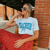 Blue Bow Teacher Tee
