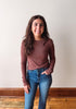 Gabby Espresso Ribbed Top
