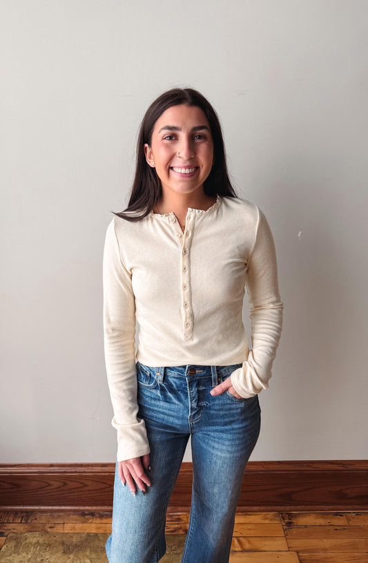 Priscilla Cream Top