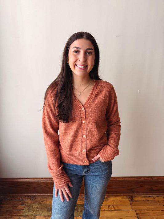 Libby Bronze Button Cardigan
