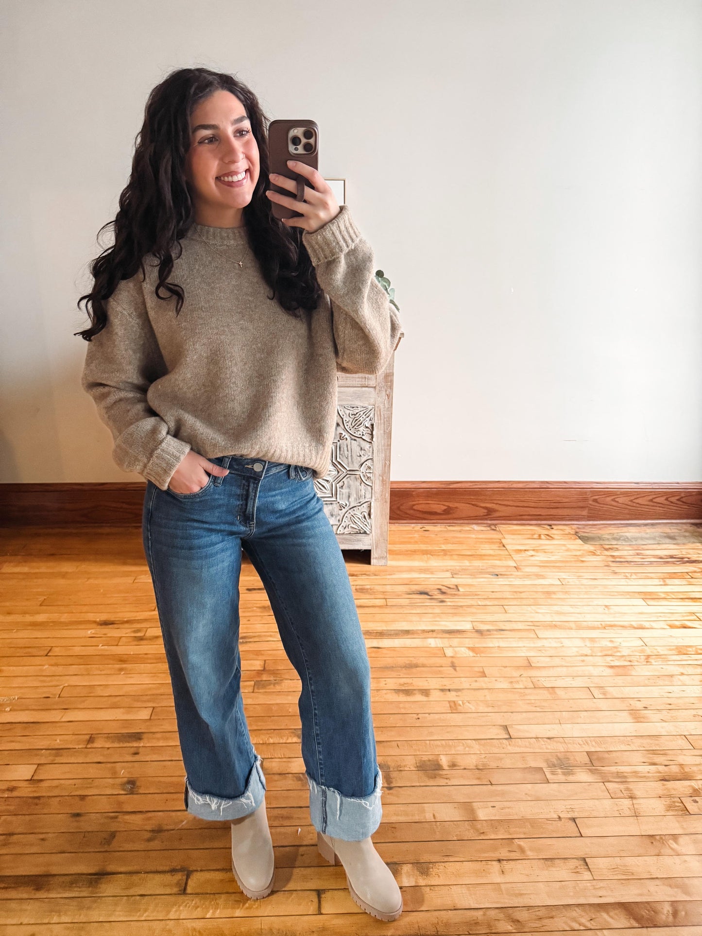 Berkley Mocha Knit Sweater