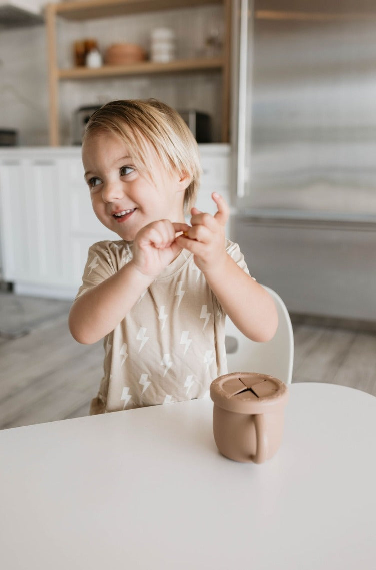 Snack Cup with Removable Lid (Brown)
