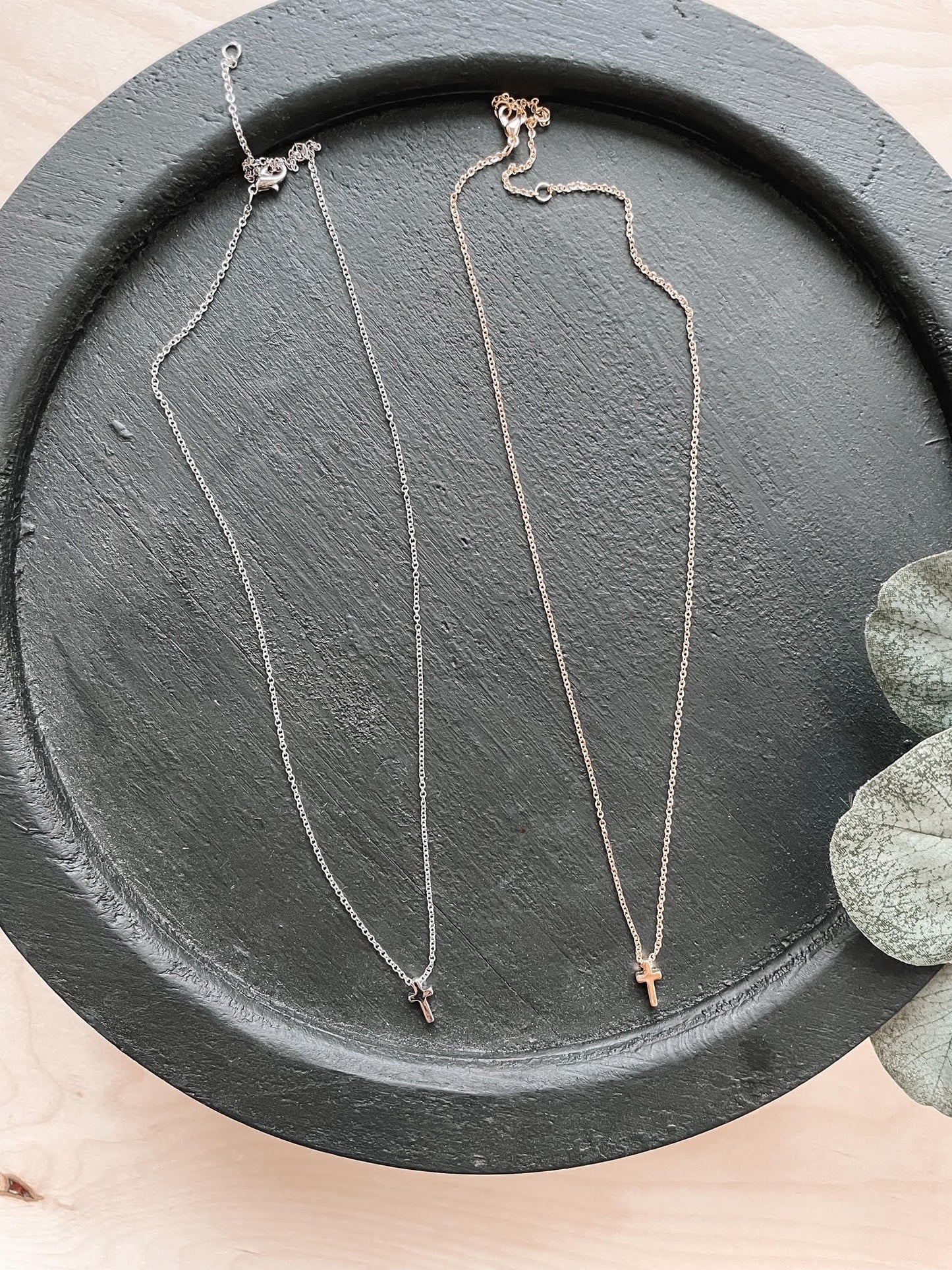 Gold Mini Cross Necklace