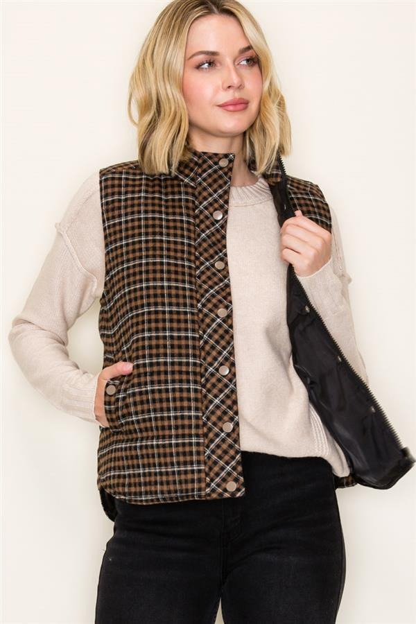Khloe Taupe Puffer Vest
