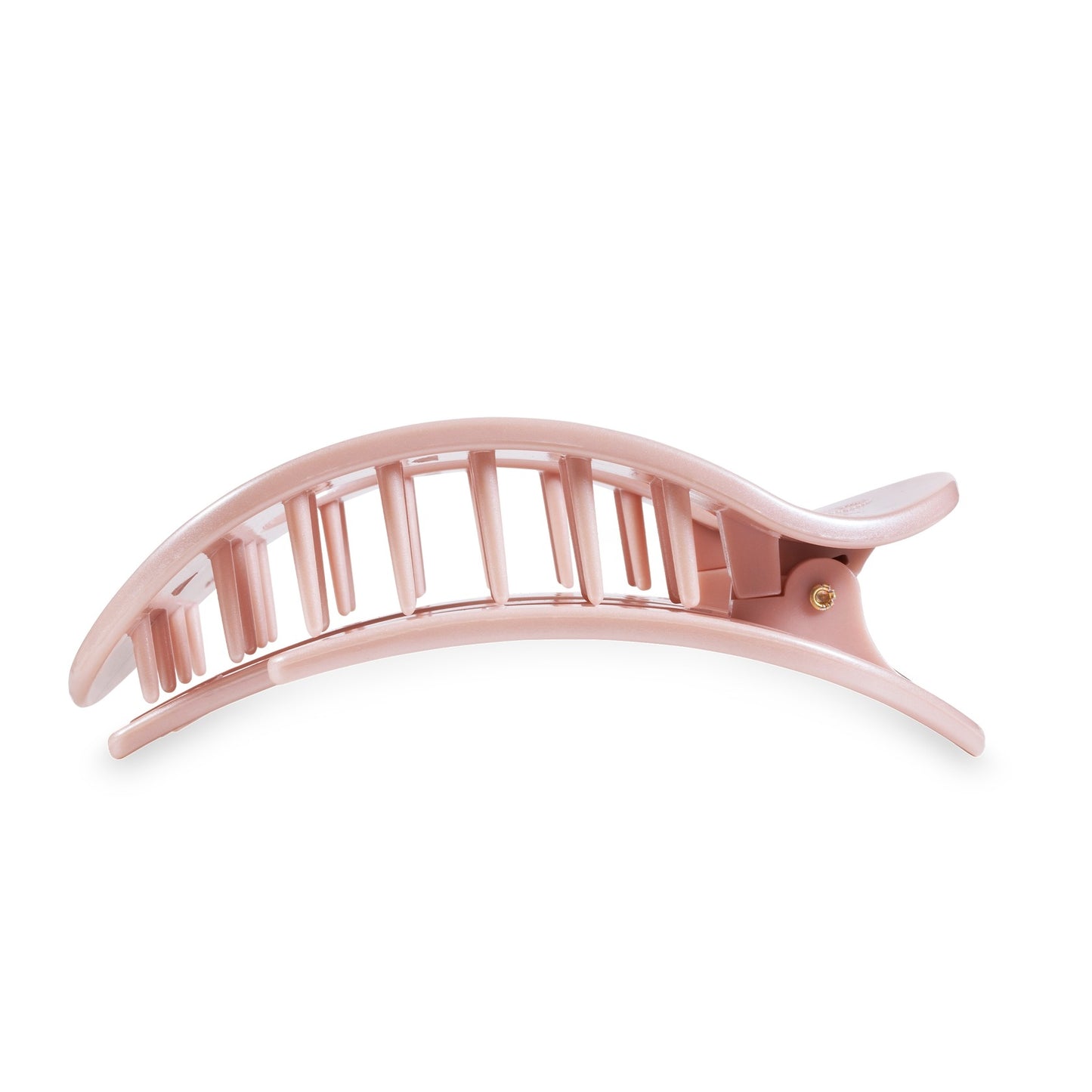 Pearly Pink Flat Hair Clip (Large)