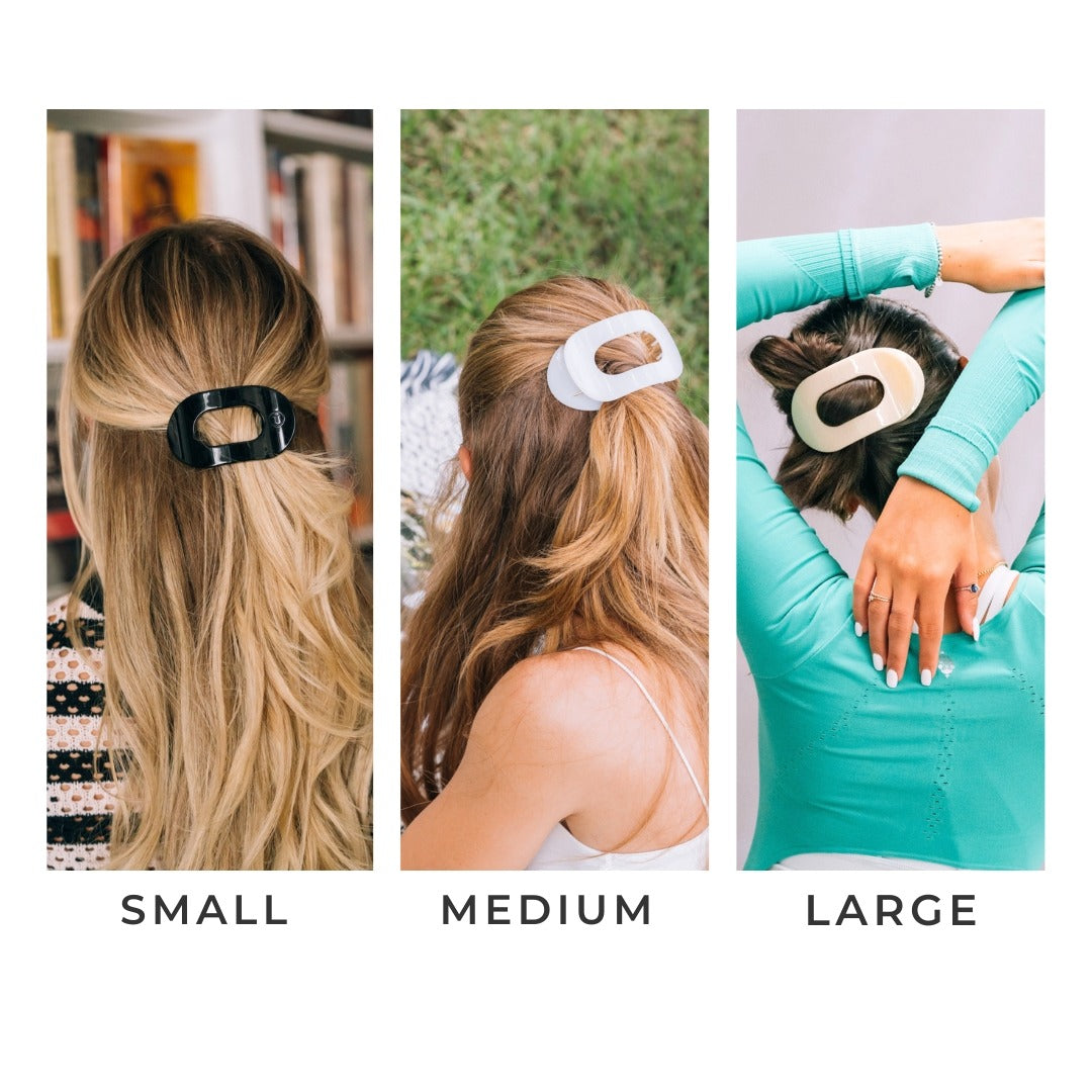Blue Round Flat Hair Clip (Medium)