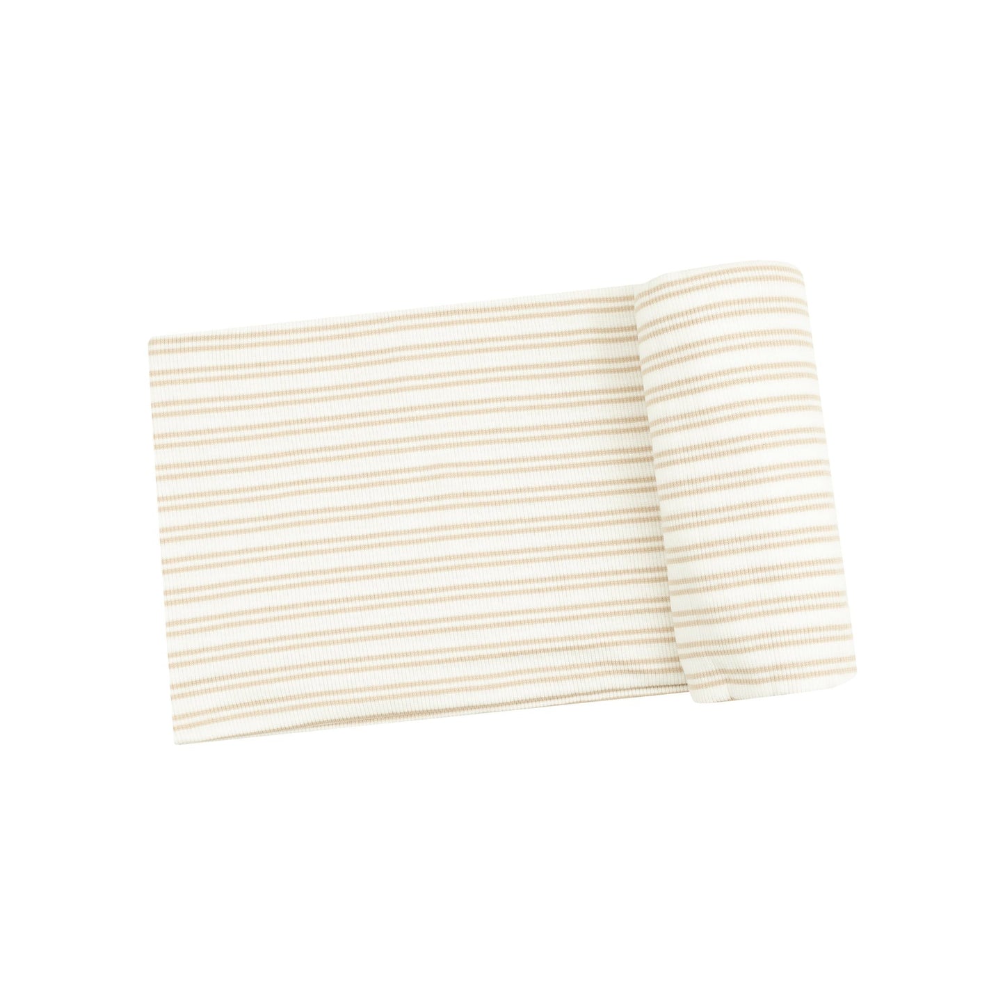 Stripe Oxford Tan Swaddle Blanket