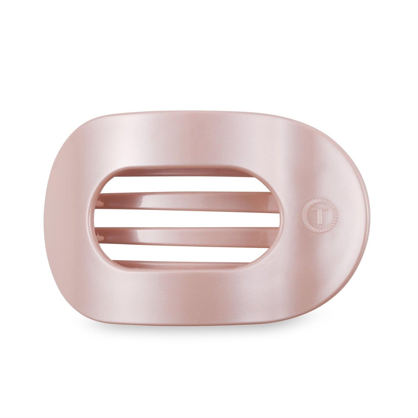 Pearly Pink Flat Hair Clip (Large)