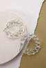 Clear Iridescent Braided Hoop Earrings