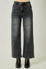 Black Washed Denim Trousers