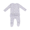 Forget Me Not Floral Zipper Footie