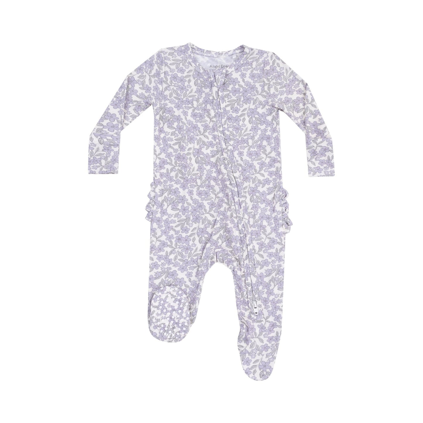 Forget Me Not Floral Zipper Footie