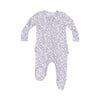 Forget Me Not Floral Zipper Footie