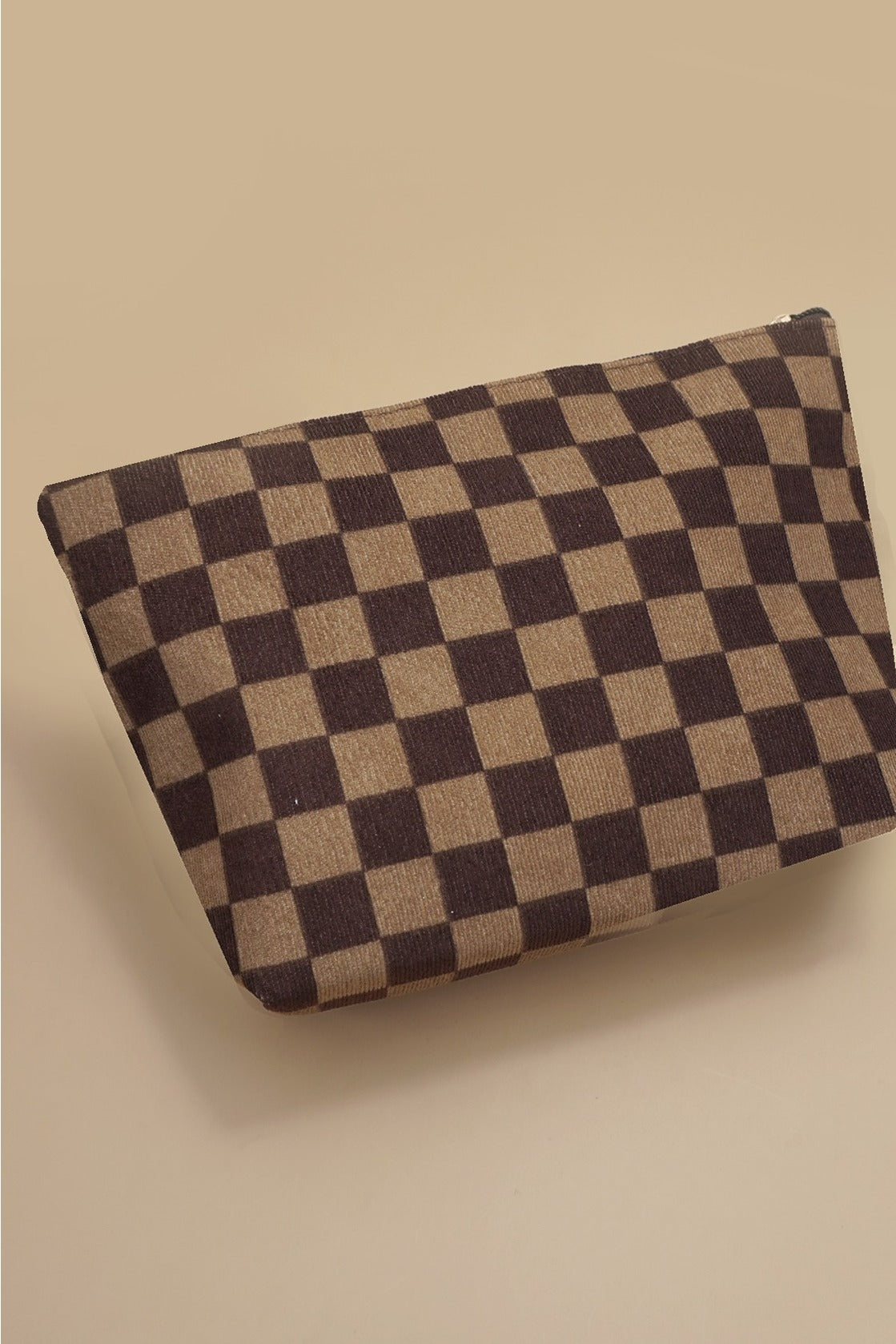 Checkered Cosmetic Bag