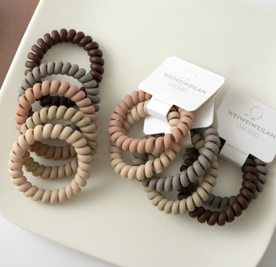 Frosted Large Hair Bands - Khaki + Grey