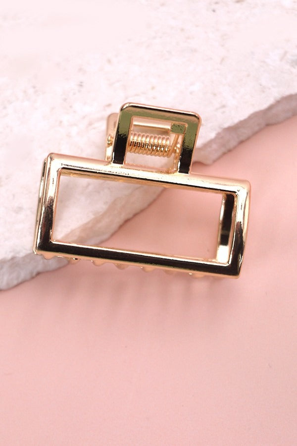 Mini Gold Rectangle Claw Clip