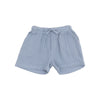 Dusty Blue Stripe Polo Shirt and Muslin Short