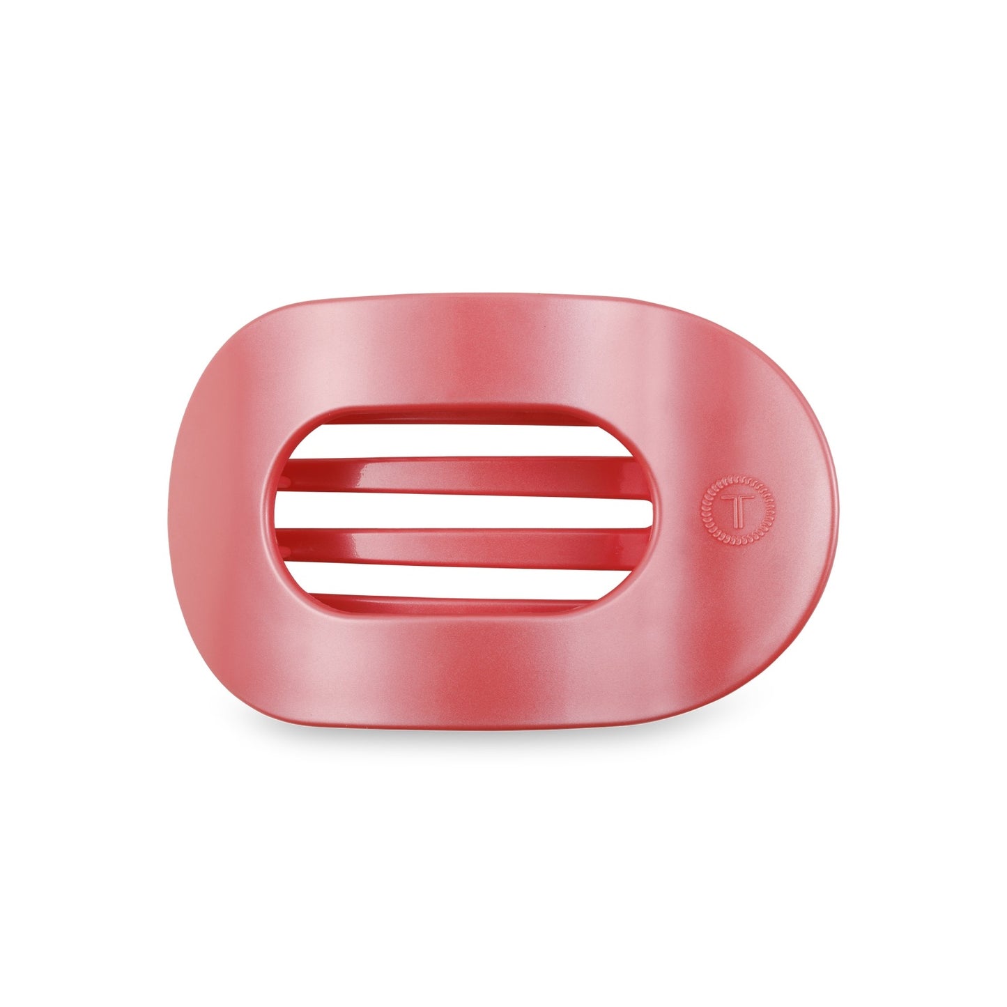 Coral Round Flat Hair Clip (Medium)