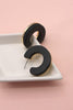 Black Artisanal Hoop Earrings