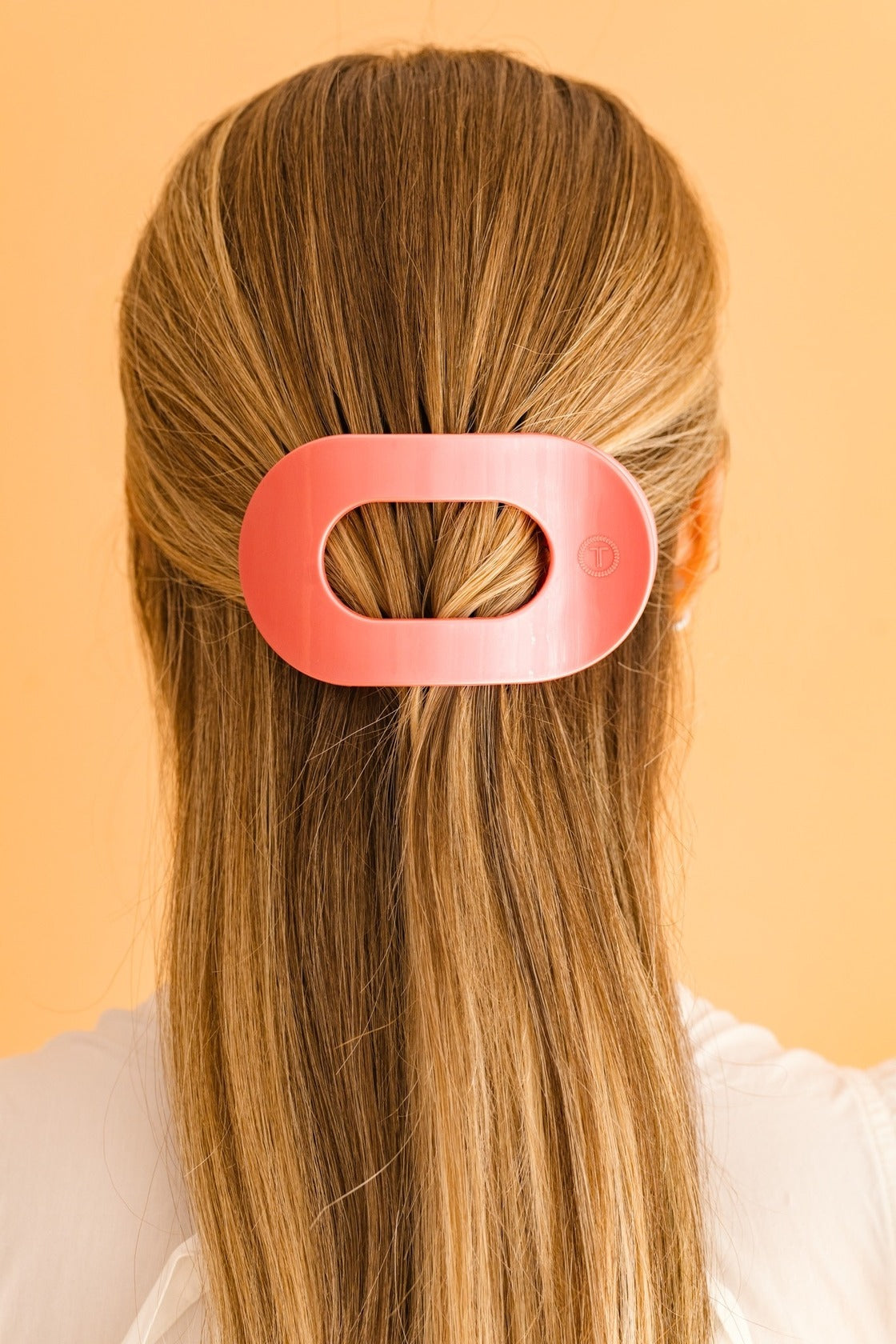 Coral Flat Hair Clip (Large)