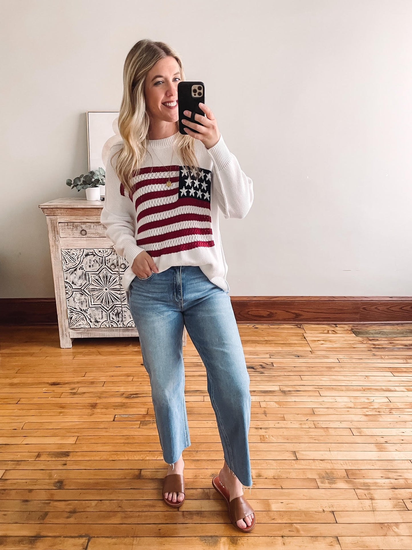 American Flag Sweater