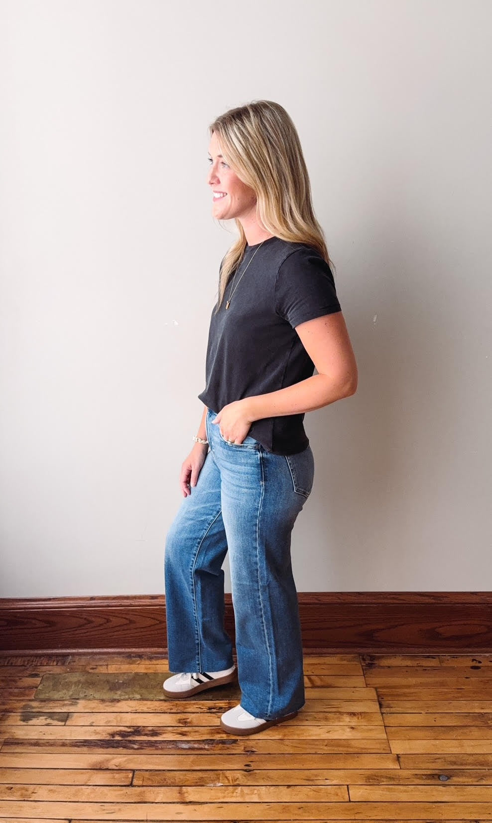 Logan Dark Wash Dad Jean