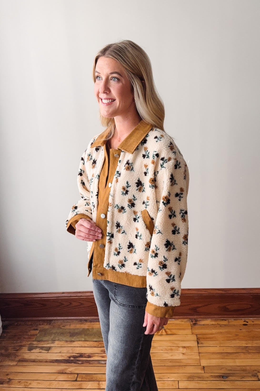 Astra Floral Sherpa Jacket
