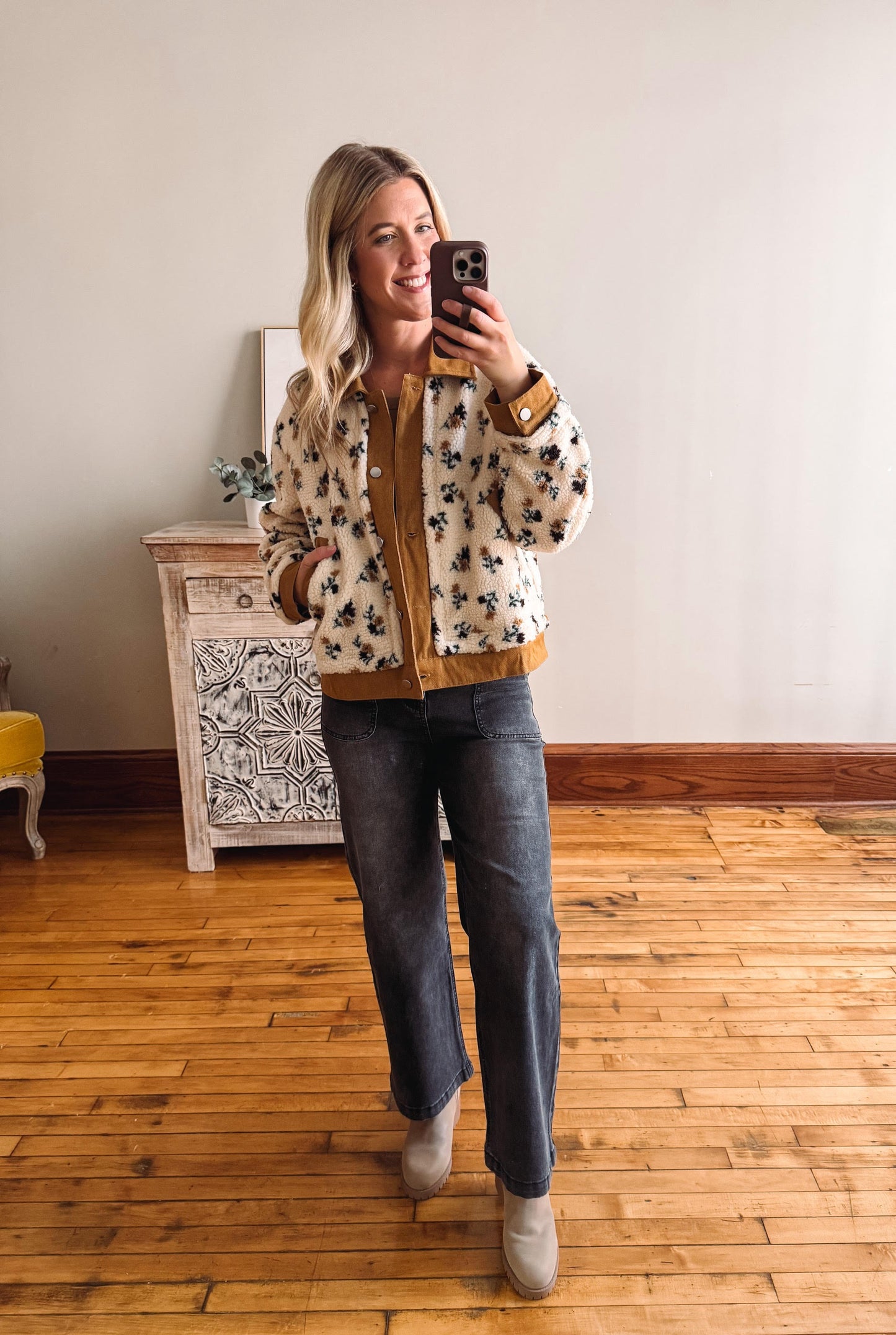 Astra Floral Sherpa Jacket
