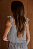 Lapis Striped Crop Top