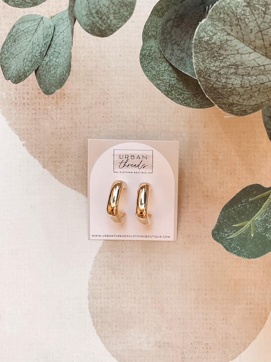 Balloon Square Hoop Earrings