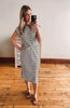 Black + Cream Midi Dress