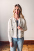 Blue Flower Embroidered Cardigan