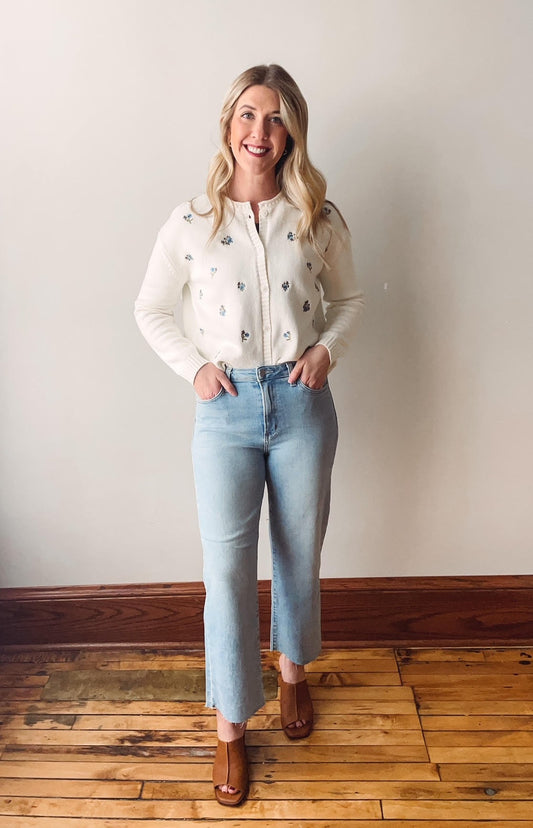 Sophia Light Wash Straight Jeans