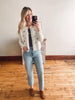 Blue Flower Embroidered Cardigan
