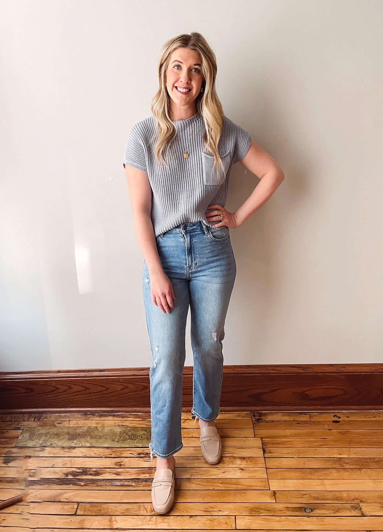 Claire Medium Wash Straight Jeans