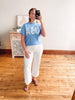 Stella White Crop Wide Leg Jeans