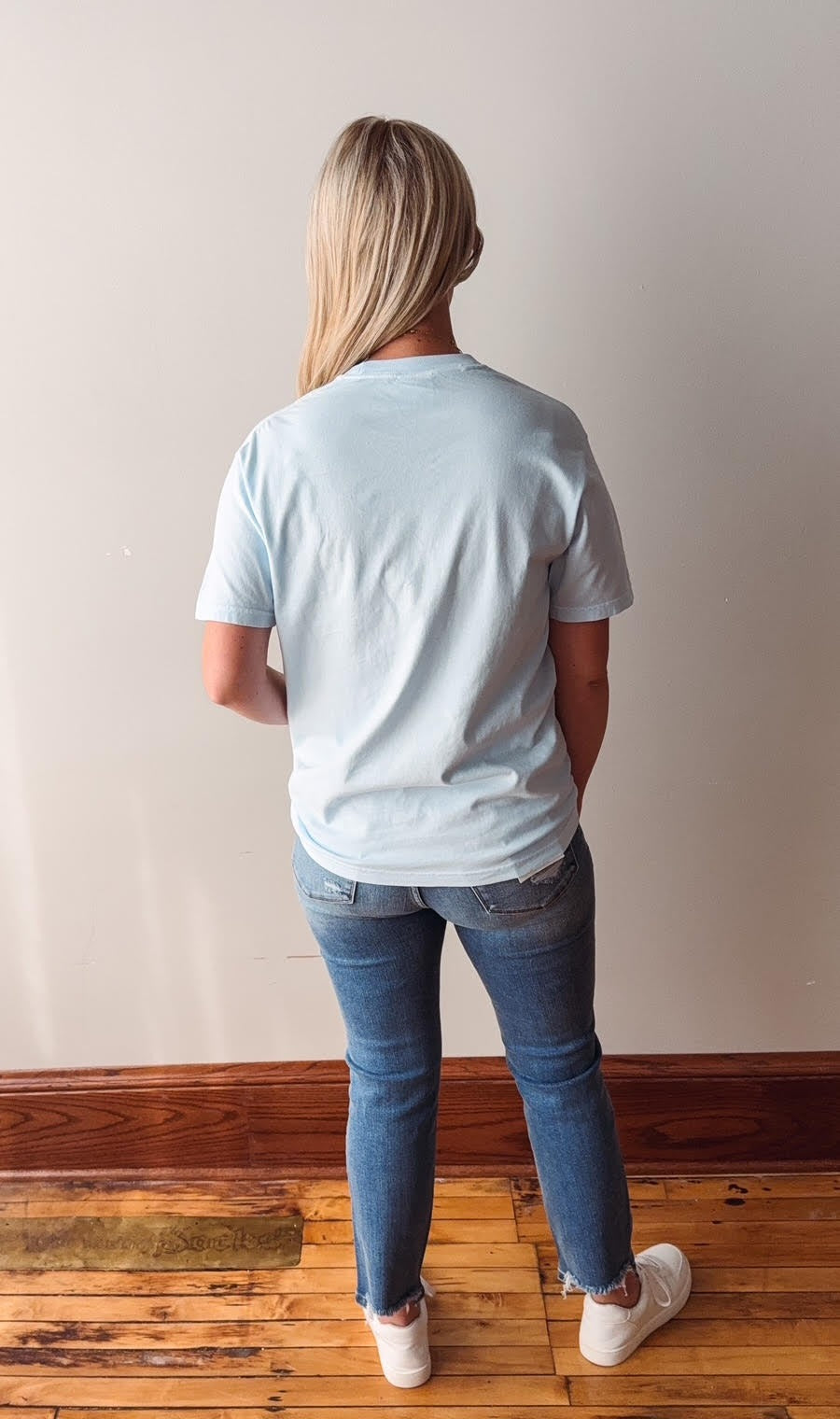 Blue Bow Teacher Tee