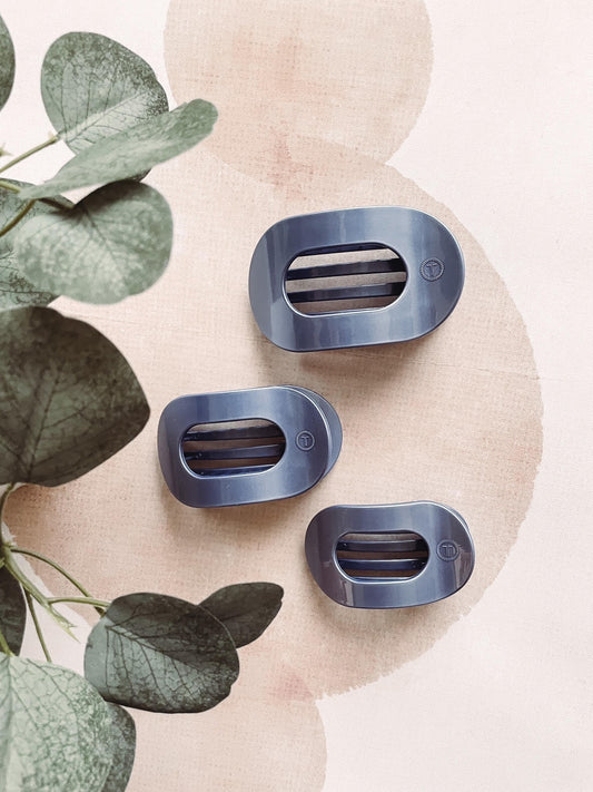 Blue Flat Hair Clip (Small)