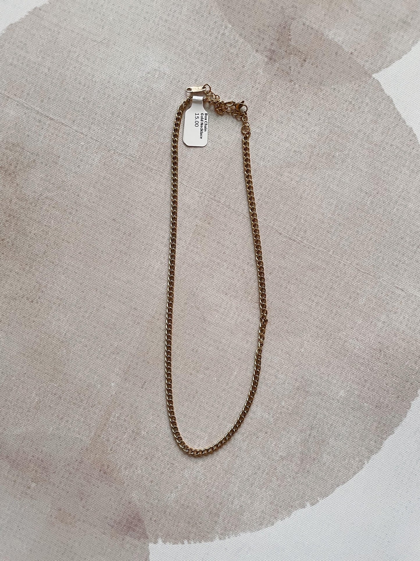 Box Chain Gold Necklace