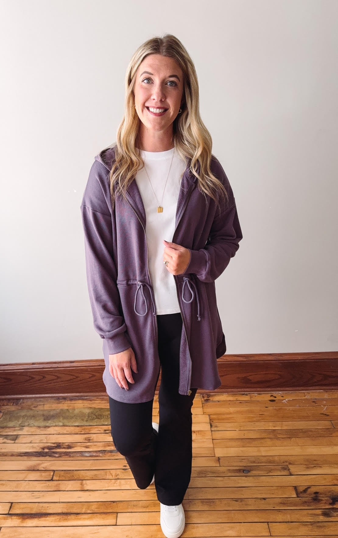 Bridget Purple Zip Up Hoodie Jacket