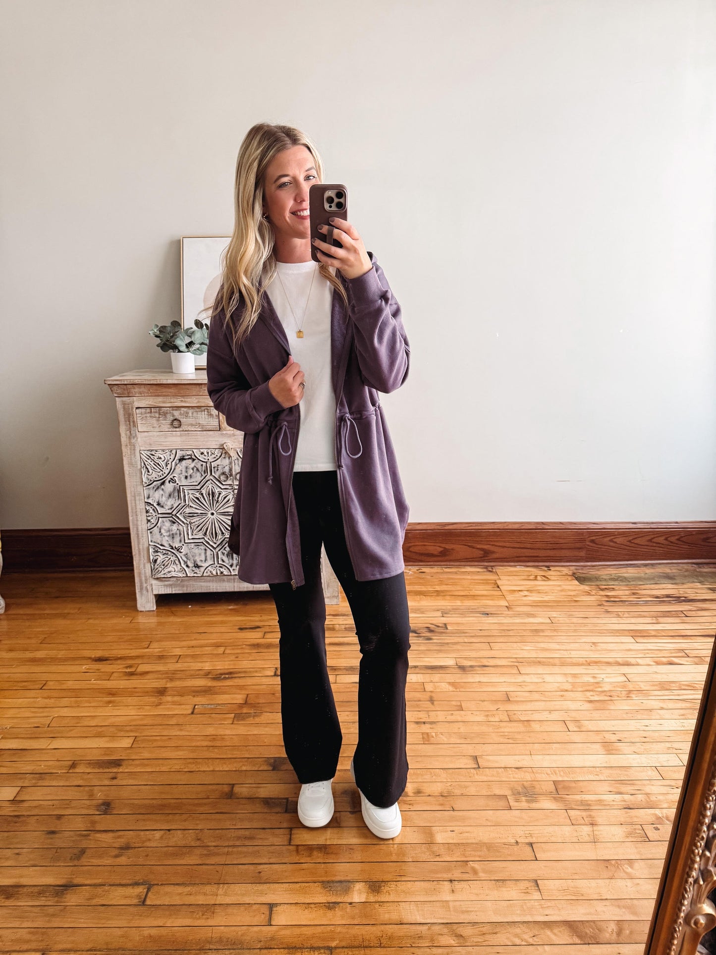 Bridget Purple Zip Up Hoodie Jacket