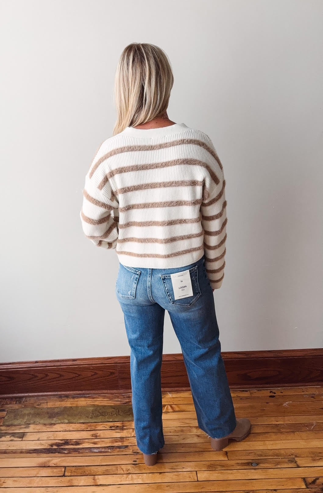 Carmel Striped Button Cardigan
