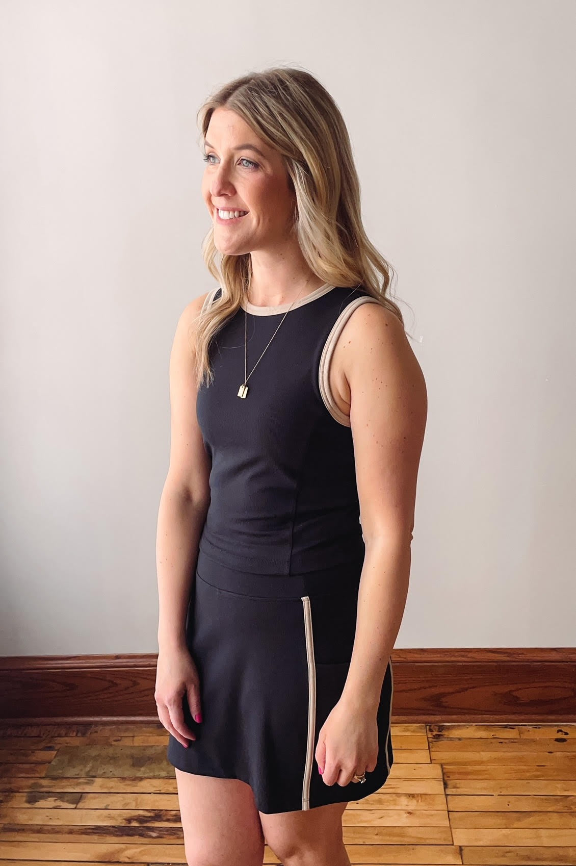 Carlton Black Oak Rib Skort