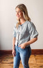 Chambray Bow Tie Top