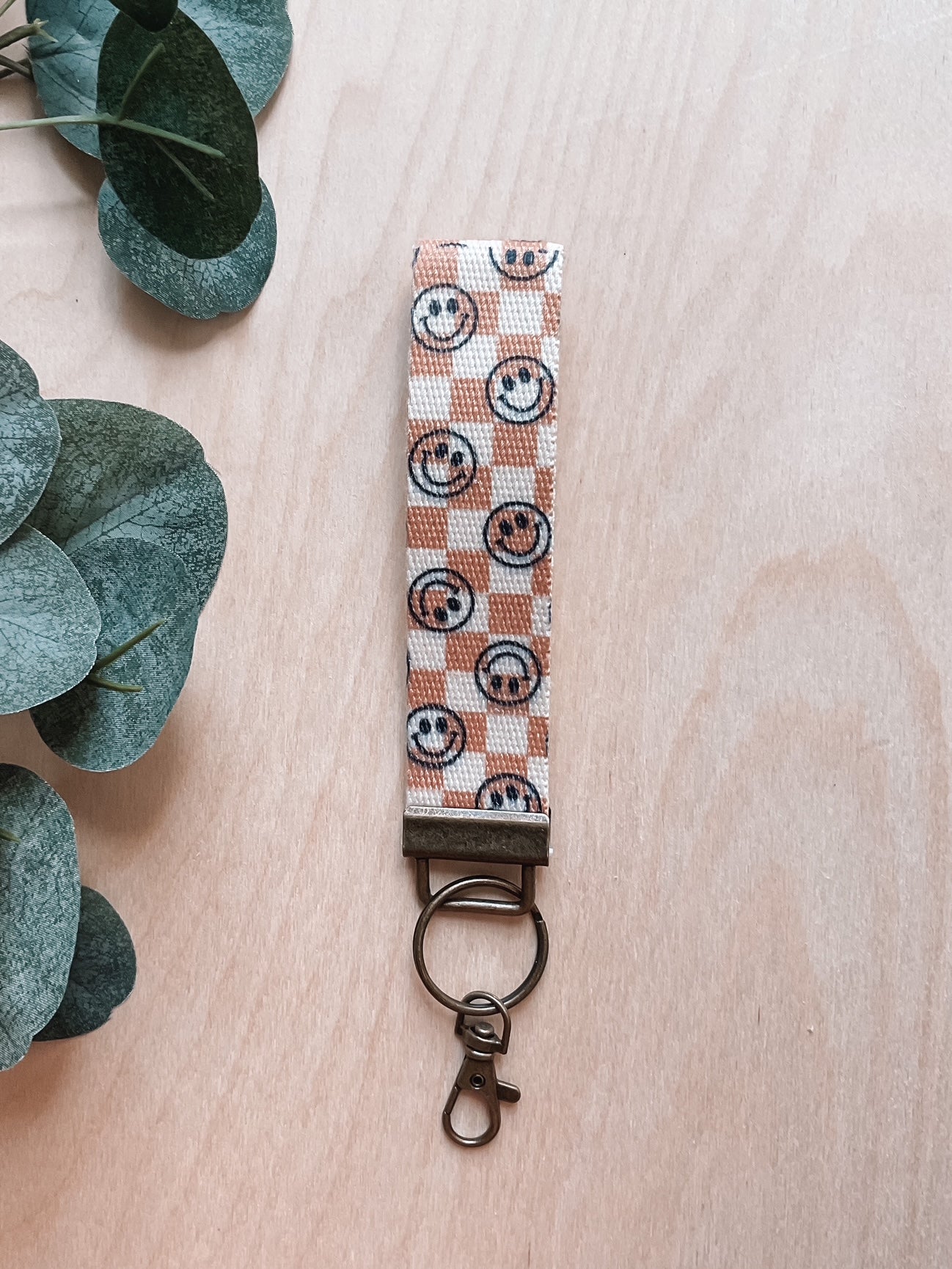 Check Smiley Keychain Lanyard