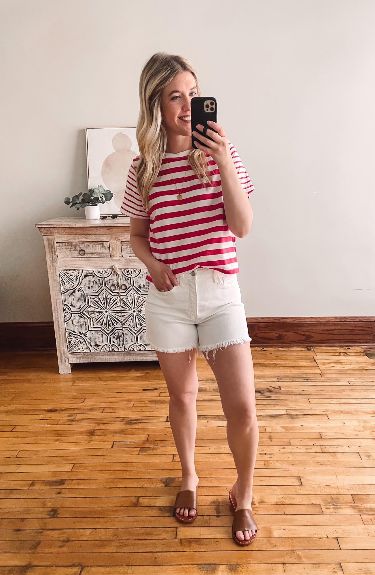 White High Rise A-line Shorts