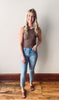 Chestnut Ribbed Tank Top