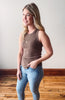Chestnut Ribbed Tank Top