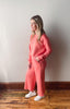 Coral Wide Leg Lounge Pants