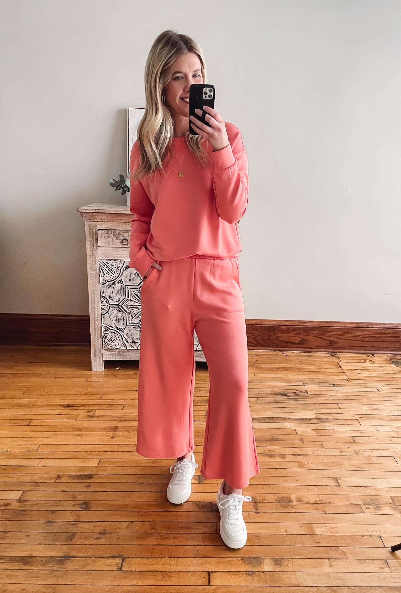 Coral Wide Leg Lounge Pants